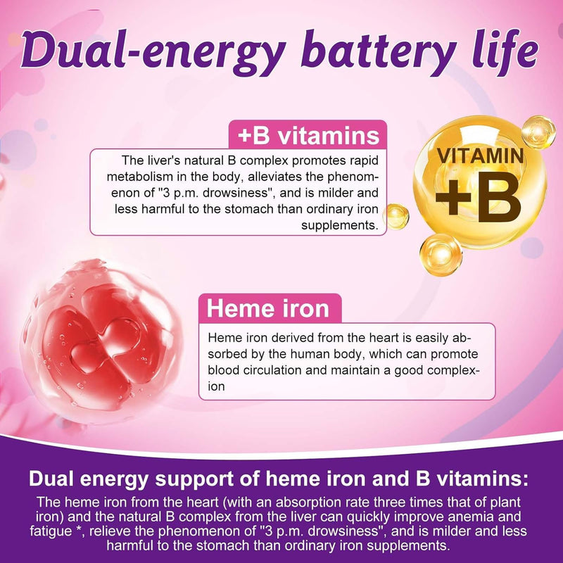 Beef Organ Complex Supplement for Women Grass Fed Beef Liver, Kidney & Heart Organ Capsules Supports Women's Overall Energy and Health 100% Pasture Raised Cattle - 60 Capsules