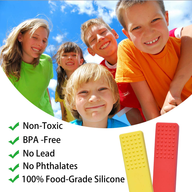 [Australia] - Chew Necklace, Autism Chew Necklace (4PCS), Sensory Necklace Set, Chew Necklaces for Sensory Kids, for Biting Needs, Autistic, ADHD, Oral Motor (100% Food Grade Silicone), for Boys and Girls 