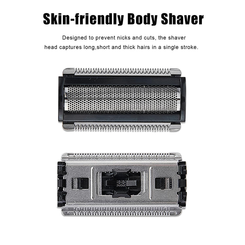 [Australia] - Replacement Foil Blade Compatible with MANSCAPED The Lawn Mower 5.0 Ultra Hair Trimmer,Stainless Steel Groin Hair Foil Shaver Head for Close Body Hair Grooming,2 Pack Black-1 