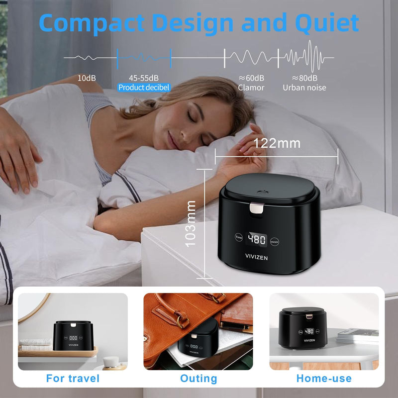 [Australia] - Ultrasonic Retainer Cleaner, Sonic Dental Cleaning Machine for Dentures, Aligners, Braces, Mouth Guards, Jewelry, for All Dental Appliances, Portable 30W/45kHz (Black) black 