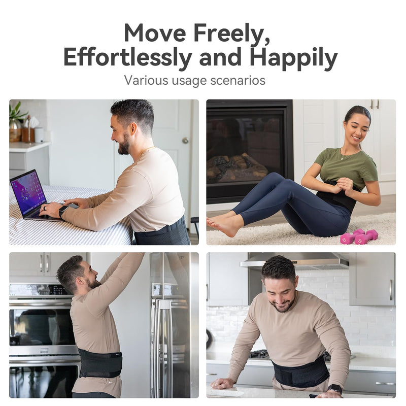[Australia] - Copper-Infused Back Support Brace ‚Äì Lightweight Lumbar Belt with 6 Supportive Stays for Lower Back Pain Relief, Muscle Spasms, Strains, Arthritis, and Sciatica ‚Äì for Men and Women (Medium) Medium 