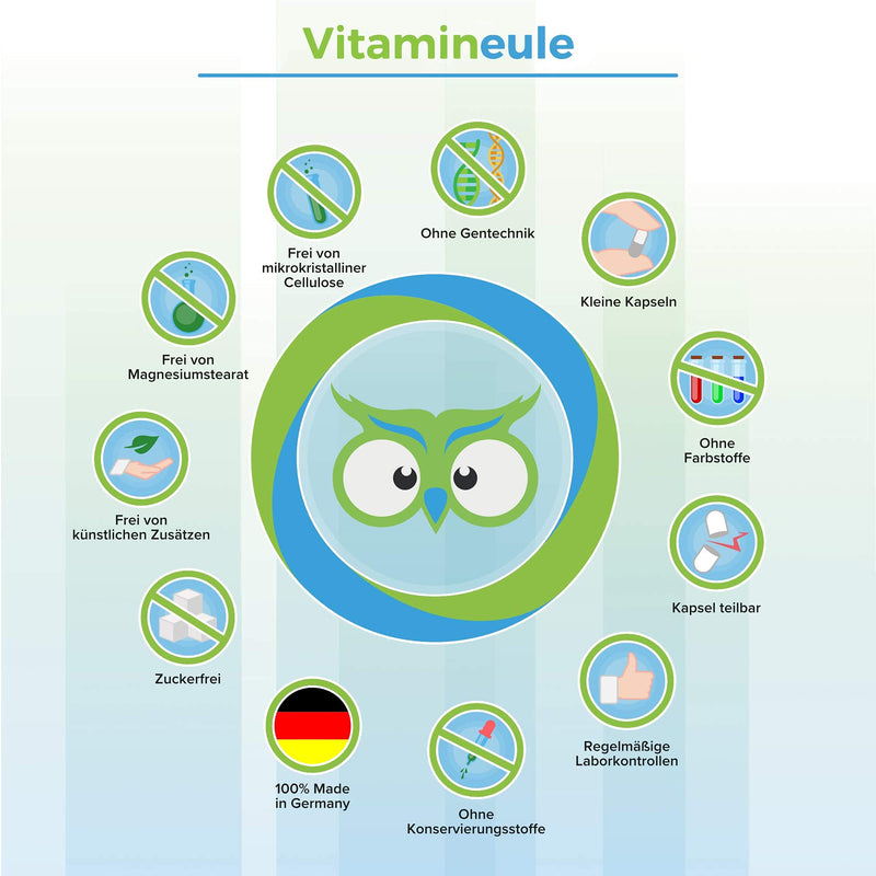 [Australia] - Iodine capsules made from organic kelp - high dose with 400 µg - quality from Germany - natural iodine from organic kelp algae extract - without additives - vegan - laboratory tested - from brown algae - Vitamineule® 