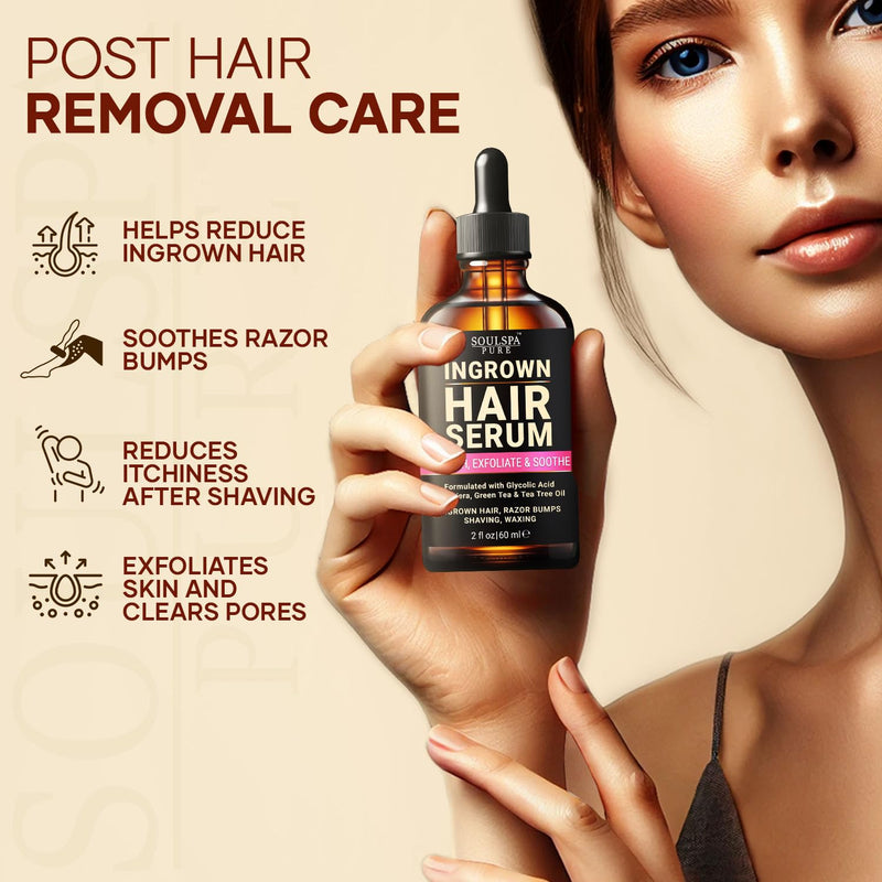 [Australia] - Ingrown Hair Serum - Powerful Razor Bump Solution for Bikini Area, Face & Brazilian Wax - Ingrown Hair Oil that Soothes, Exfoliates & Nourishes - 2 fl oz 