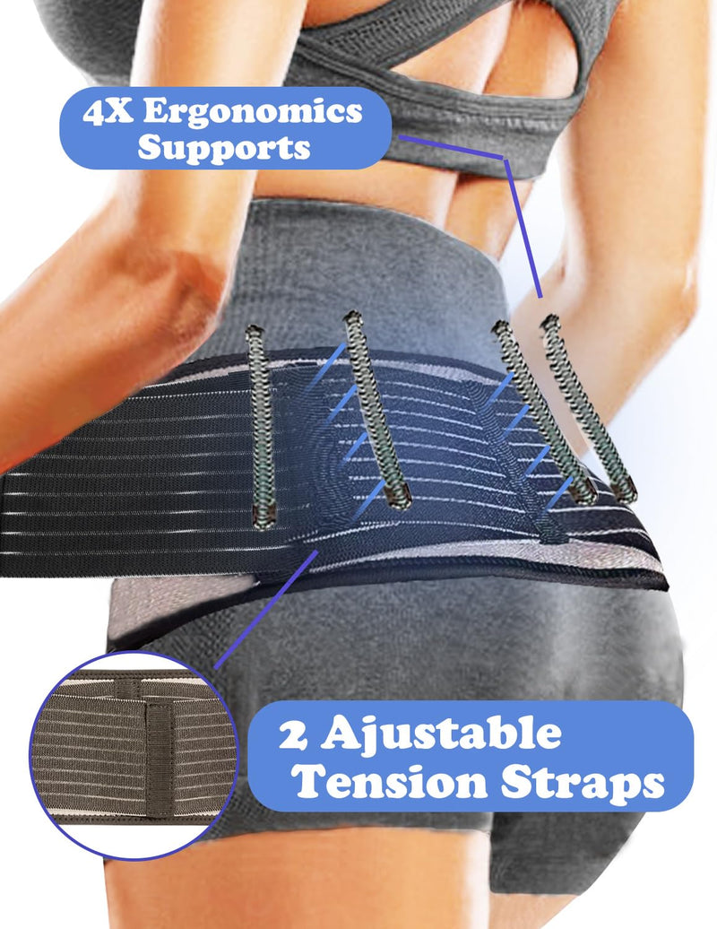 [Australia] - Si Belt for Women and Men with Extra Support, Lower Back Brace | Sciatica Pain Relief Devices for Sciatica Back Relief, Sciatica, Sacroiliac, Sciatic, Pelvic, Lumbar, Hip, Sacral Nerve Medium 
