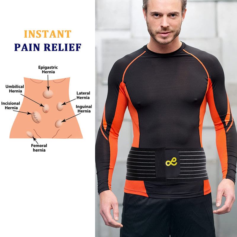 [Australia] - gagaiuco Umbilical Hernia Belt for Men and Women - Abdominal Support Bandage with Compression Pads - Navel, Belly Button, Upper Abdominal and Abdominal Hernia Prevention Aid. L1 