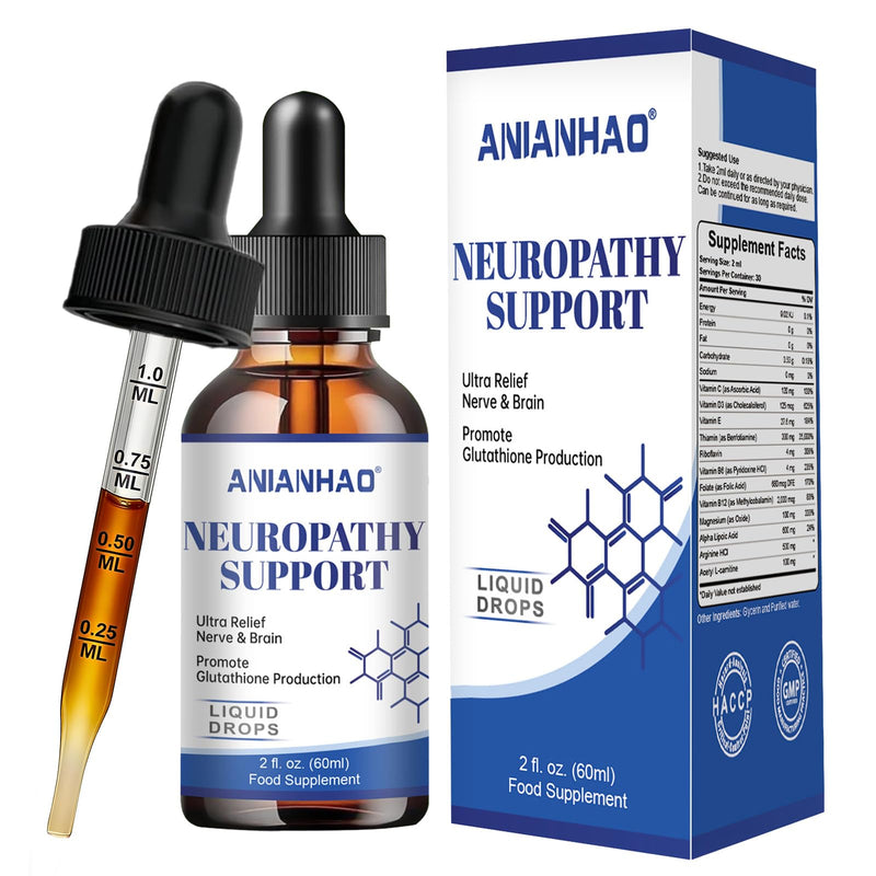 Alpha Lipoic Acid 600mg Liquid Drops for Neuropathy, Advanced 12-in-1 Stabilized R-ALA Supplement w. Benfotiamine Acetyl L-Carnitine Vitamin C E for Antioxidant Nerve Brain Energy Health