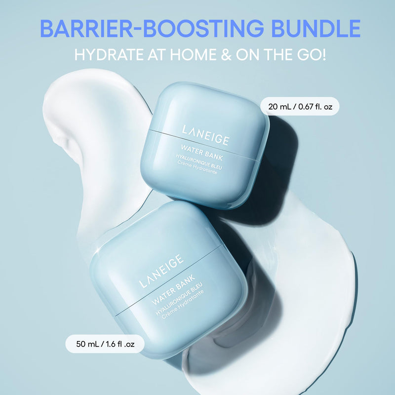 [Australia] - LANEIGE Water Bank Blue Hyaluronic Moisturizer: Barrier-Boosting Hydration, Squalane, Ceramide, Dermatologist-tested New Water Bank Duo Cream Set 