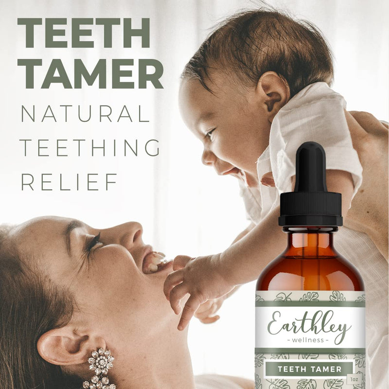 [Australia] - Earthley Wellness, Teeth Tamer, Natural Teething Relief, Soothes Drooling and Irritability due to Teething or Toothaches, Pure, Organic Ingredients, Improved Label, New Larger Size (1.69 oz) 