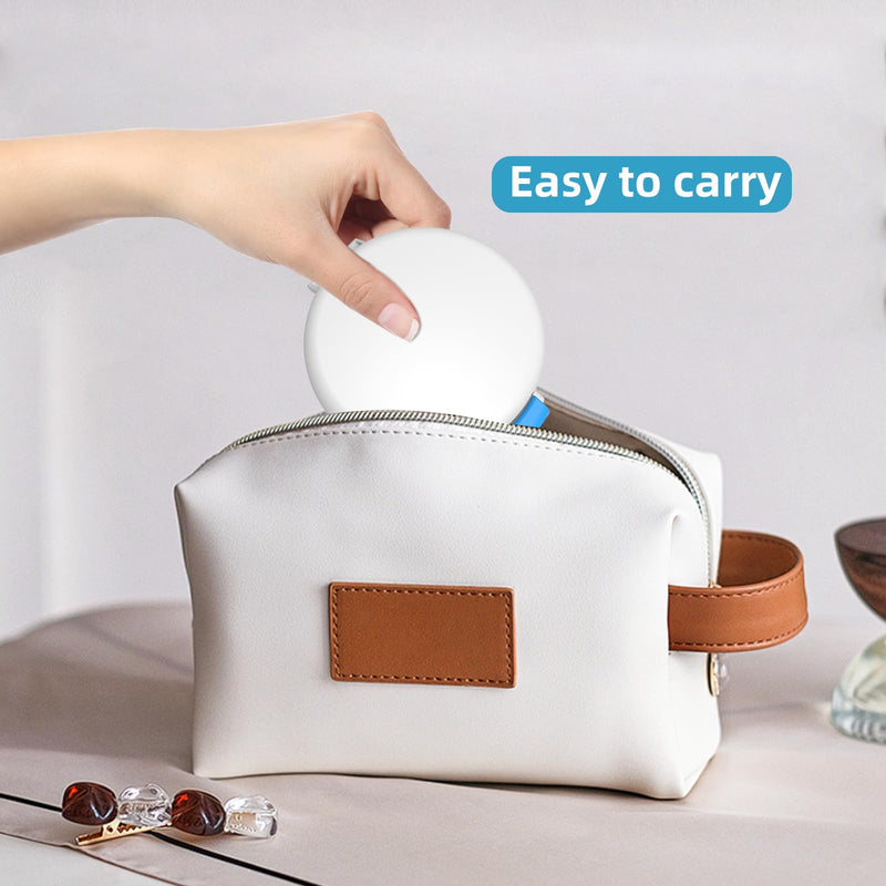 [Australia] - BVN Leak-Proof Denture Bath Cup for Travel, Denture Cup for Soak Dentures, Retainer Cleaning Case with Strainer (White + Blue) White + Blue 