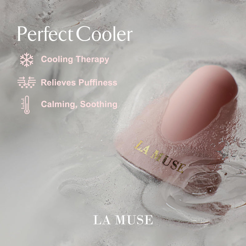 [Australia] - LA MUSE Perfect Cooler (Pink) - Portable Cooling Massager for Soothing & Pore Care|Aluminum Plate for Long-Lasting Cooling Relief | Reduces Puffiness, and Calms Sensitive Skin | Korean Skin Care 