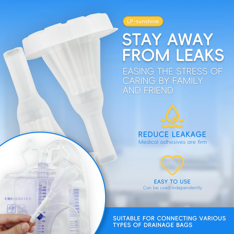 [Australia] - 20 Silicone Condom Catheters, Self-Sealing Set, Gel Extended Adhesive Condom External Catheters, Day and Night Use, Quick and Easy Drainage, No Backflow, No Leakage + Sticky (+Sticky/29mm/1.14inch) +Sticky/29mm/1.14 Inch 