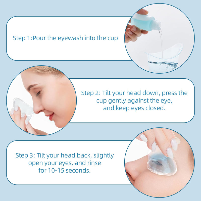 [Australia] - 60 PCS Disposable Eye Wash Cups 5ml - Portable Plastic Eye Rinse & Flush Kit Eyes Bath Washer with Measuring Markings for Quick Eyes Relief, Dust/Makeup Cleaning, Ideal for Seniors, Travel(Clear) 
