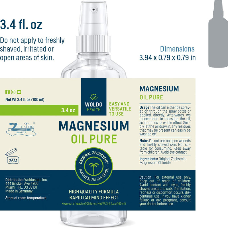 [Australia] - Magnesium oil spray Zechstein chloride 100ml - pure, natural and with the highest concentration 