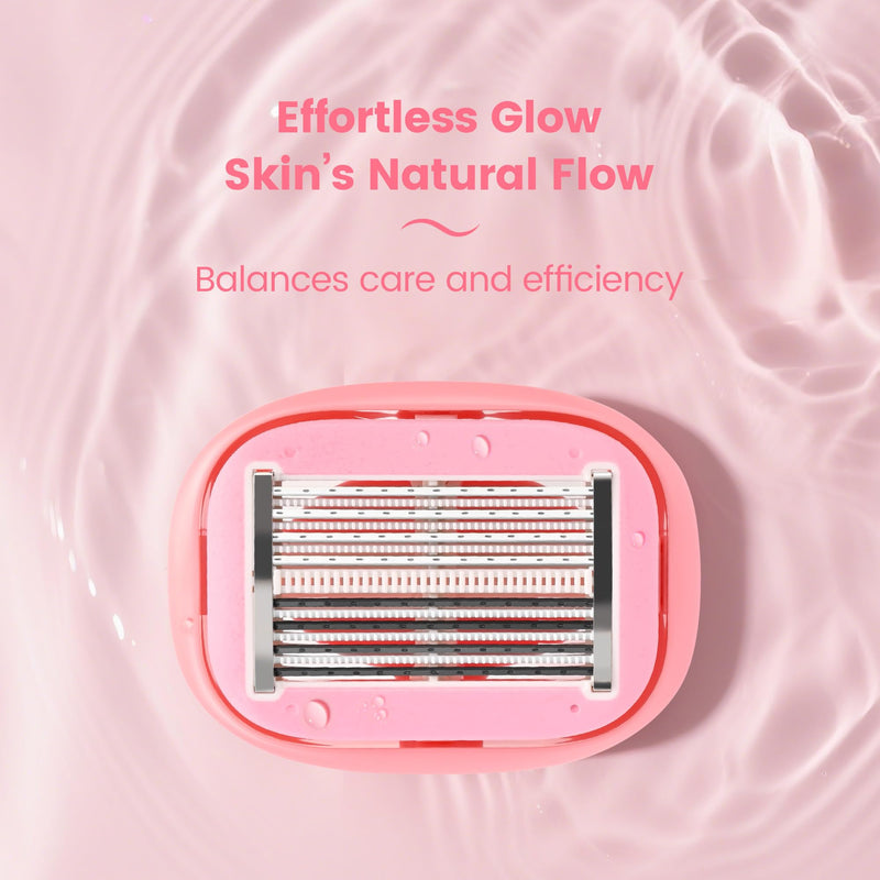 [Australia] - Travel Razors for Women & Men Self-Cleaning, Quick, Smooth, and Safe Self-Stropping Razor Blades for Shaving Head, Legs, Arms, Body (Pink) 