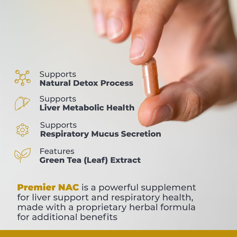 [Australia] - Premier Research Labs Premier NAC - NAC Supplement N-Acetyl Cysteine, N-Acetyl-L-Cysteine, Liver & Immune Support, 300mg NAC Per Capsule - 60 Vegetarian Capsules 