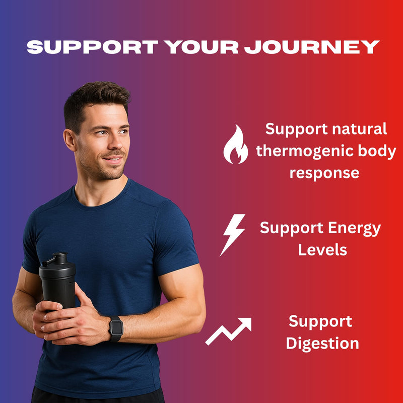 Smart Blend Fat Burner - 90 Vegan Capsules with Caffeine, Green Tea, L-Carnitine & Ginger Root - Weight Management, Metabolism & Appetite Support - Made in UK