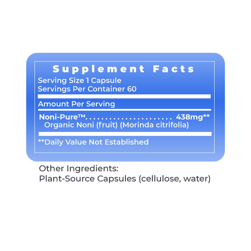 [Australia] - Premier Research Labs Premier Noni - Organic Noni Capsules, Noni Fruit Powder Pills, Noni Extract Supplement for Gut Health, Energy & Immune Health Support - 60 Vegetarian Capsules 