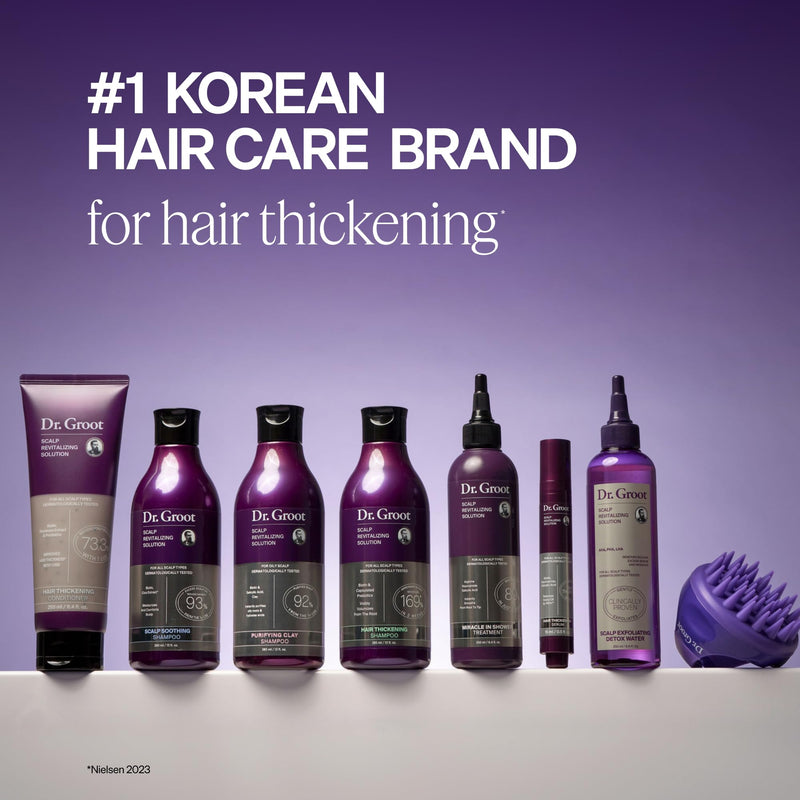 Dr. Groot Miracle in Shower Moisturizing Treatment for Hair Loss, Korean Hair Care Rinse, Rosemary Oil for Smooth, Healthier-Looking Hair in 5 Seconds, Scalp Revitalizing Solution