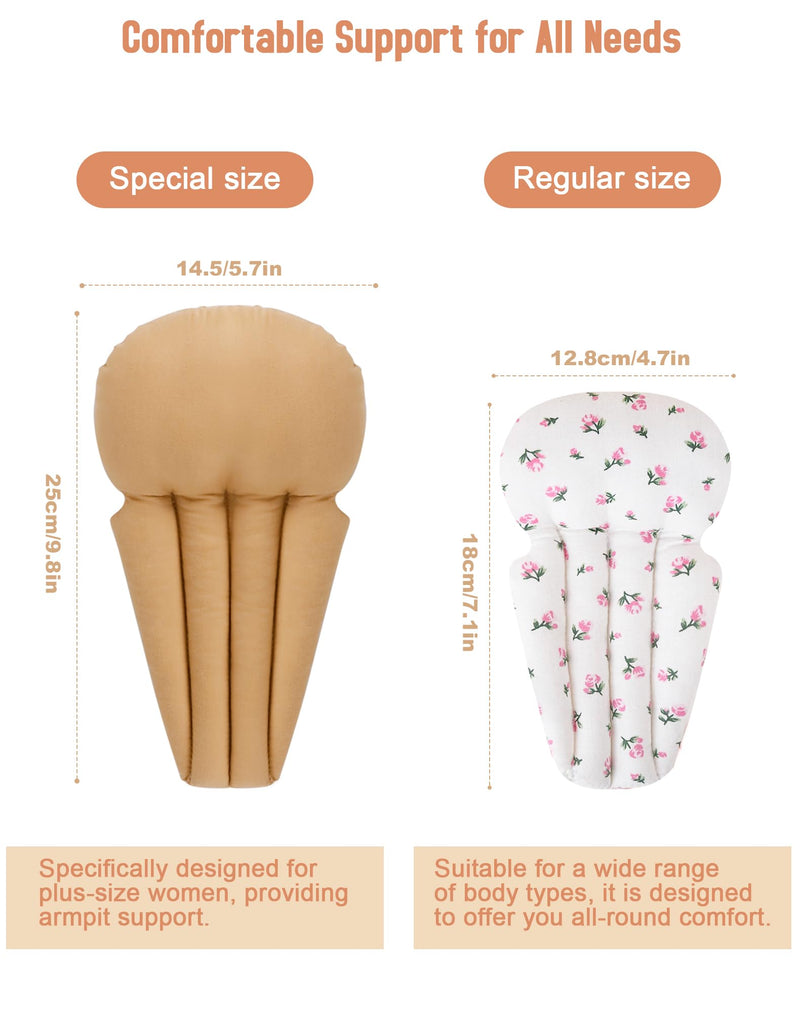 [Australia] - Lymphedema Axilla Pillow, Large Mastectomy Pillows Post Op Cotton Lumpectomy Recovery Supplies for Armpit Pain Relief Brown 2Pcs 