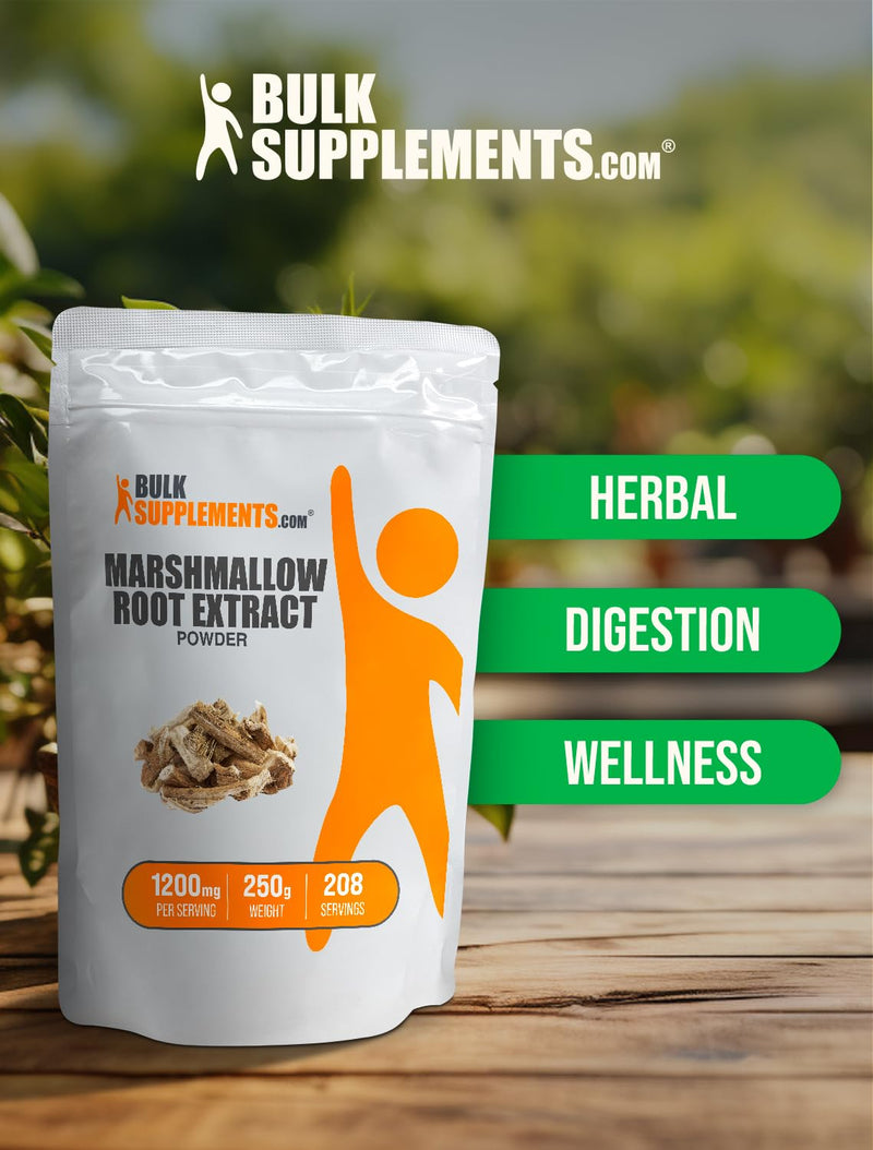 [Australia] - BulkSupplements.com Marshmallow Root Extract Powder - Marshmallow Root Supplement, Marshmallow Extract - Herbal Supplement, Gluten Free, 1200mg per Serving, 250g (8.8 oz) (Pack of 1) 8.8 Ounce (Pack of 1) 