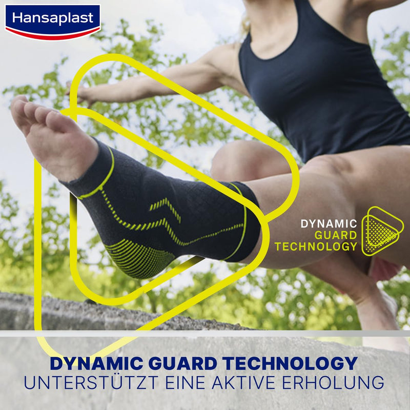[Australia] - Hansaplast Performance ankle bandage, ankle bandage stabilizes & relieves the joint, ankle bandage for right & left ankle supports active recovery, size S/M 