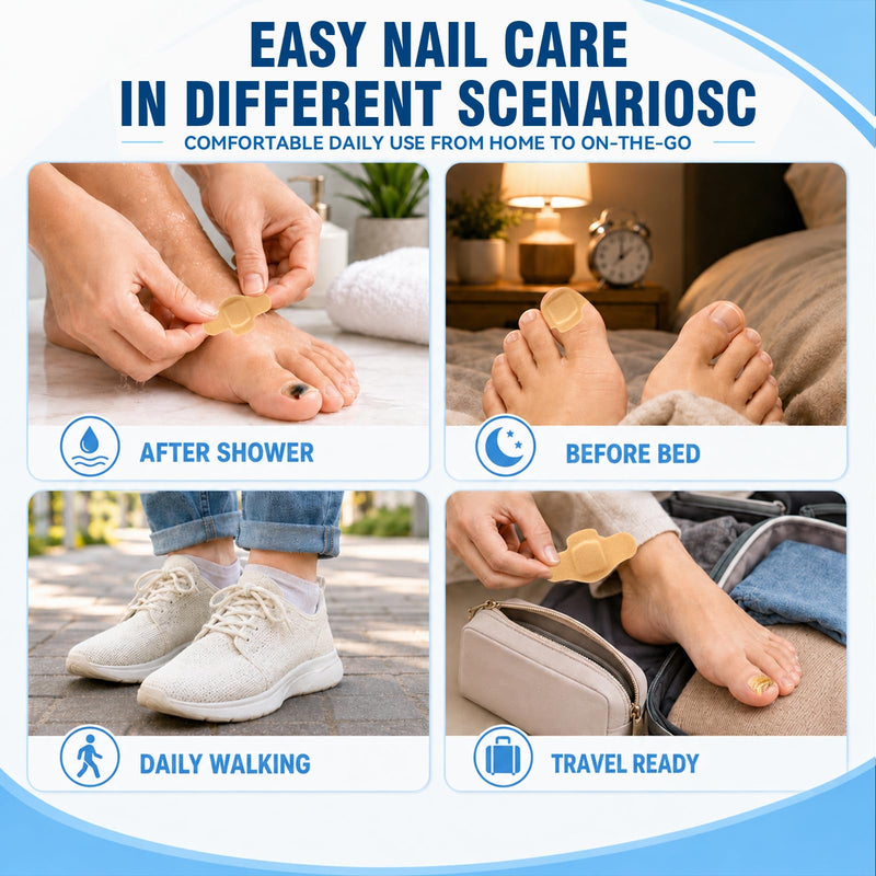 Nail Care Patches,21 Count Toenail Treatment Extra Strength Patches, Overnight Nail Appearance Care for Discolored, Thick-Looking and Rough Nails, Easy At-Home Toenail & Cuticle Routine
