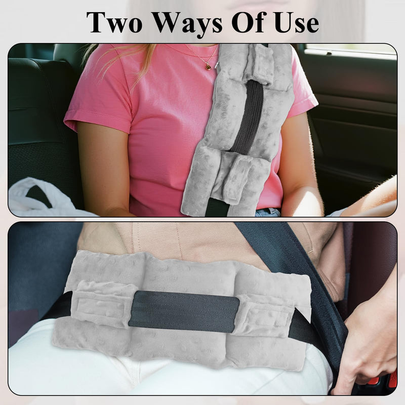 [Australia] - Ostomy Seat Belt Pillow for Driving Stoma Car Seatbelt Covers Support Ostomy Driving Protector Ileostomy Colostomy Bag Pouch Ostomy Supplies Gray One Size 