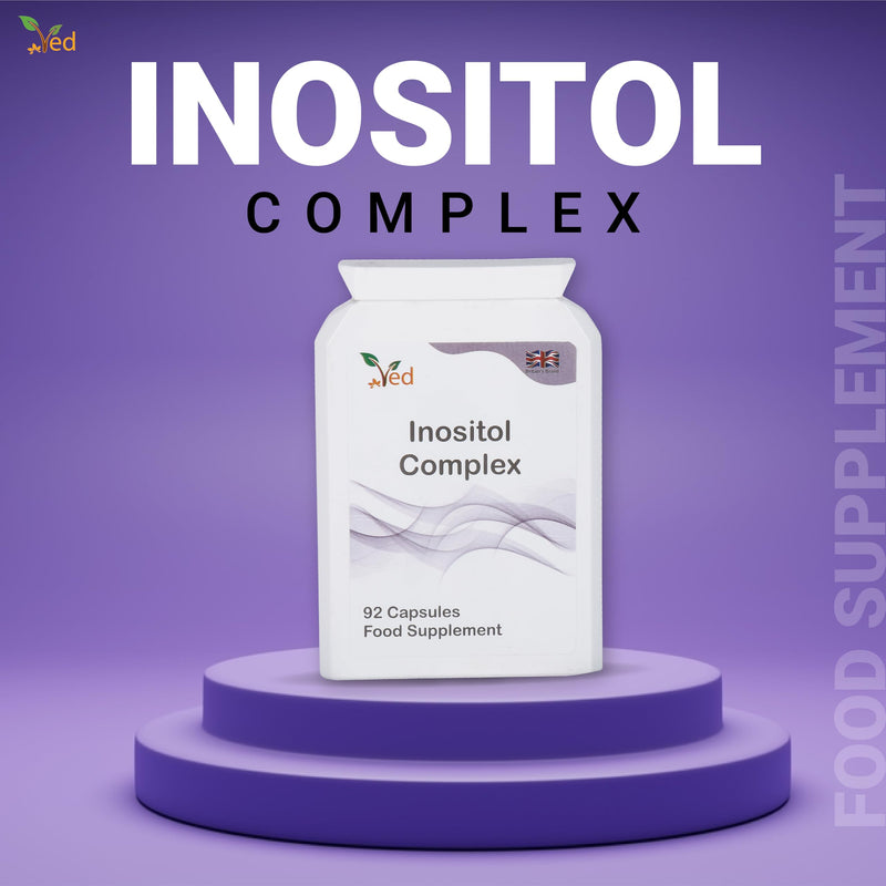 [Australia] - Ved Inositol Complex, Myo-Inositol 2000 mg & D Chiro-Inositol 300 mg, Folic Acid 400 mcg & Chromium 100 mcg, 92 capsules (23 day supply) 