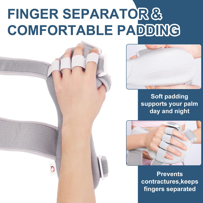 [Australia] - Resting Hand Splint Stroke Hand Brace with Finger Separators, Night Immobilizer Wrist Finger Brace with Sling for Carpal Tunnel & Stroke Recovery (S-Left) S-Left 