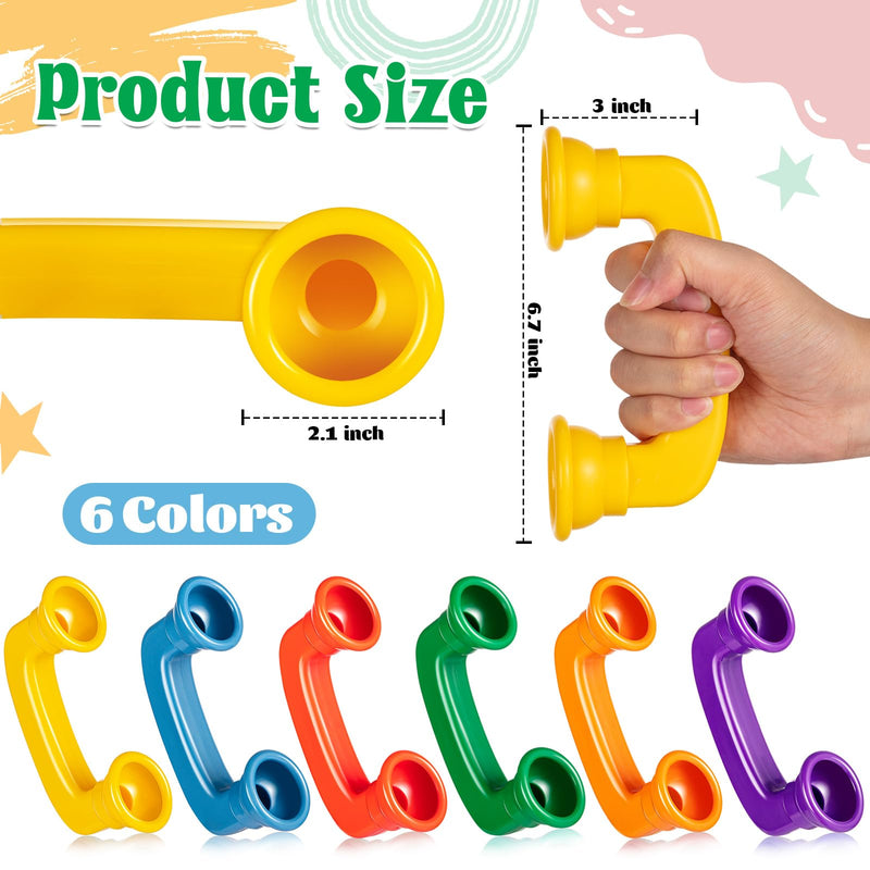 [Australia] - Whisper Reading Phones 6 Pack Upgrade Large Auditory Feedback Hear Myself Sound Phone Speech Therapy Toy Phone Tool for Class Accelerate Reading Fluency Comprehension and Pronunciation 