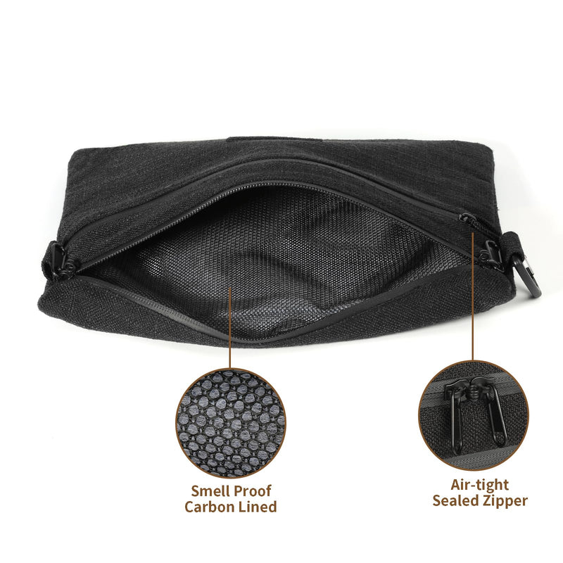 [Australia] - Smell Proof Bag-10x7 inch,Dog-Tested Smell Proof Pouch Container,Odorless Scent Proof Bags Storage For Travel Storage, No Smell Odor Proof Bags Carbon Lined (black) （10x7 In） 