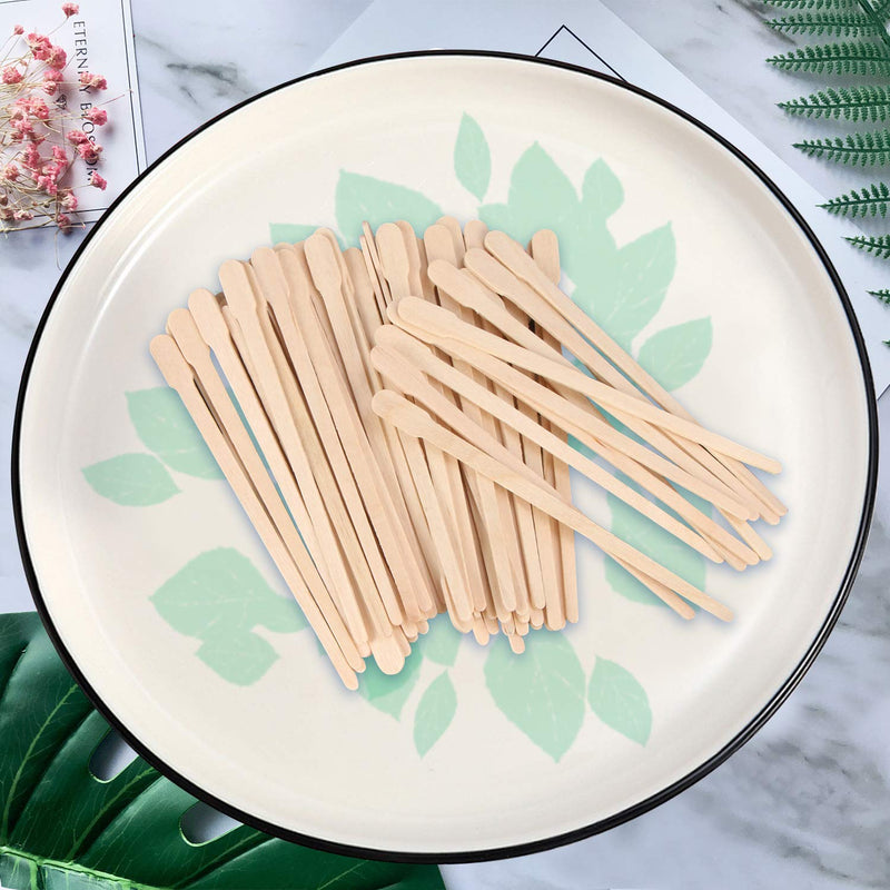 [Australia] - JANYUN Eyebrow Wooden Spatulas, Pack of 200 Face Wooden Spatulas Waxing Applicator Small Wooden Sticks for Hair Removal or Wooden Crafts with Handle 