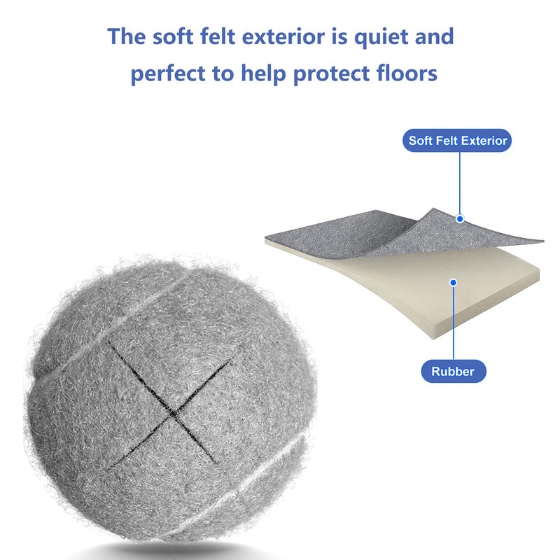 [Australia] - Tennis Balls for Walkers, Pre Cut Walker Glide Balls for Chairs, Desks, Furniture Legs and Floor Protection, Heavy Duty Long Lasting Felt Pad Glide Coverings - 4PCS Gray Gray-4PCS 