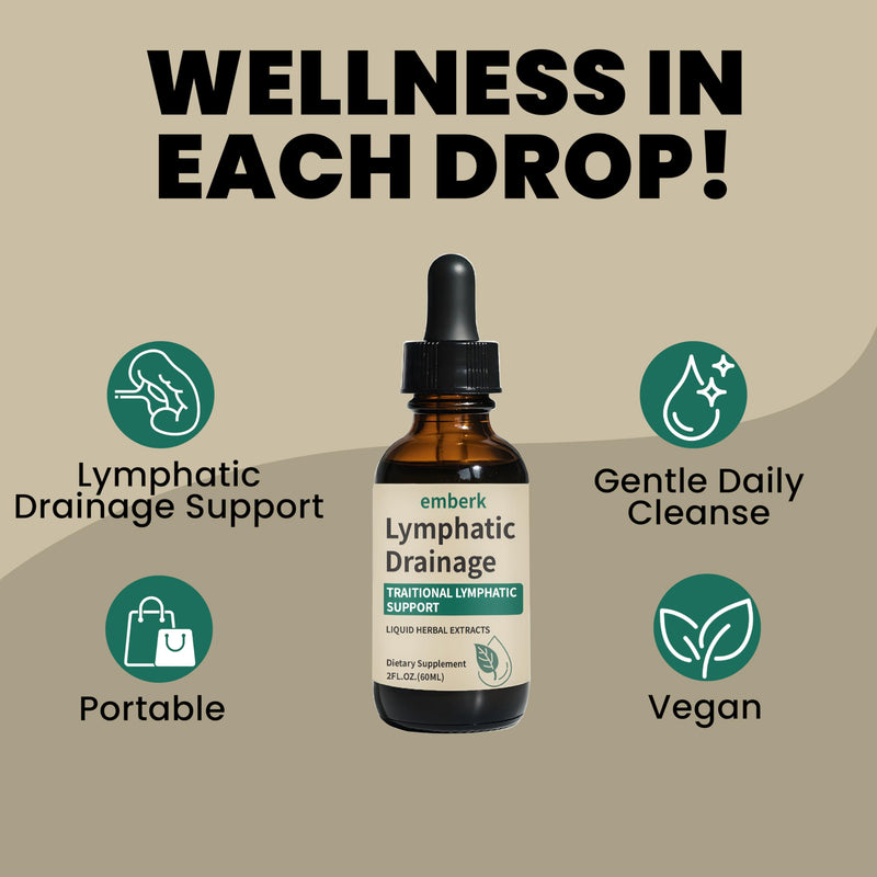 [Australia] - Lymphatic Drainage Drops, 2000mg Herbal Blend with Elderberry & Echinacea Dandelion，– Supports Lymphatic Drainage, Immune System & Detox 2 fl oz (1pcs) 1pcs 
