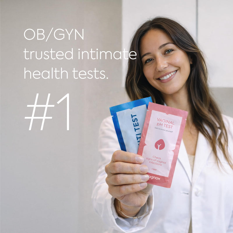 Diagnox UTI Test & Vaginal pH Test Bundle, 3 UTI & 3 Vaginal pH Test Strips | Individually Wrapped, Fast Results in Minutes, Easy To Read Results, Extended Shelf Life, Private Testing At Home 6 Pack