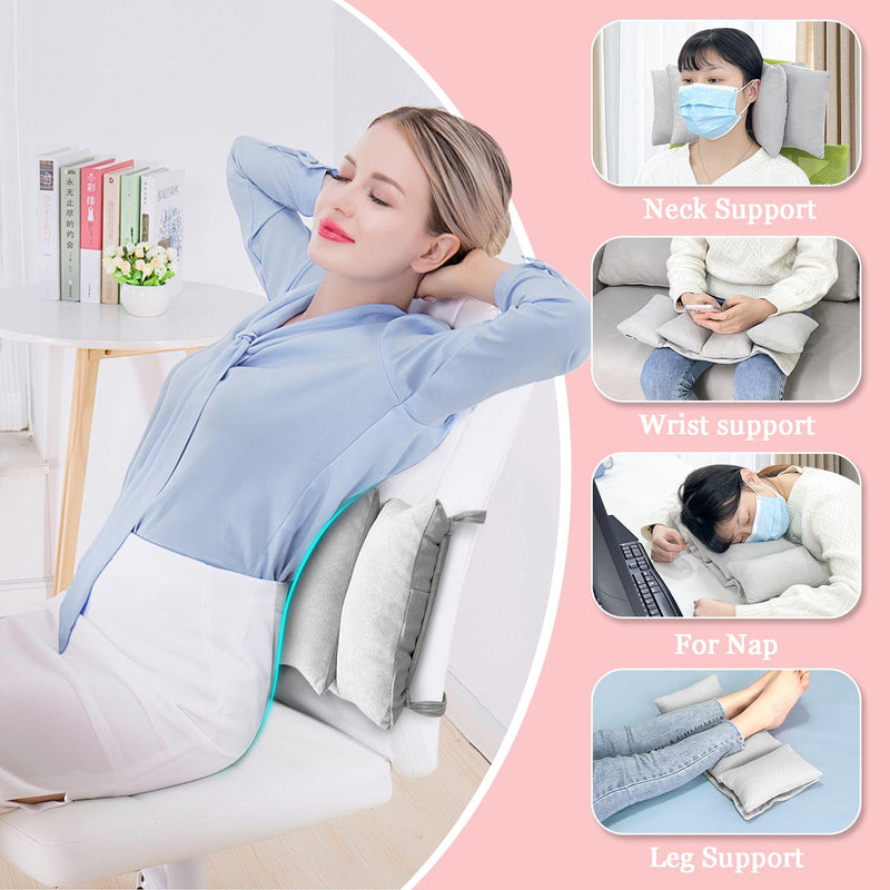 Anti Aging Pillow Beauty Anti Wrinkle for Face Sleeping Neck Stabilizer Back Sleep Trainer Post Face Surgery for Women Wrinkle Prevention Pillow Head Support Positioning Neck Upright Training Grey-polyester
