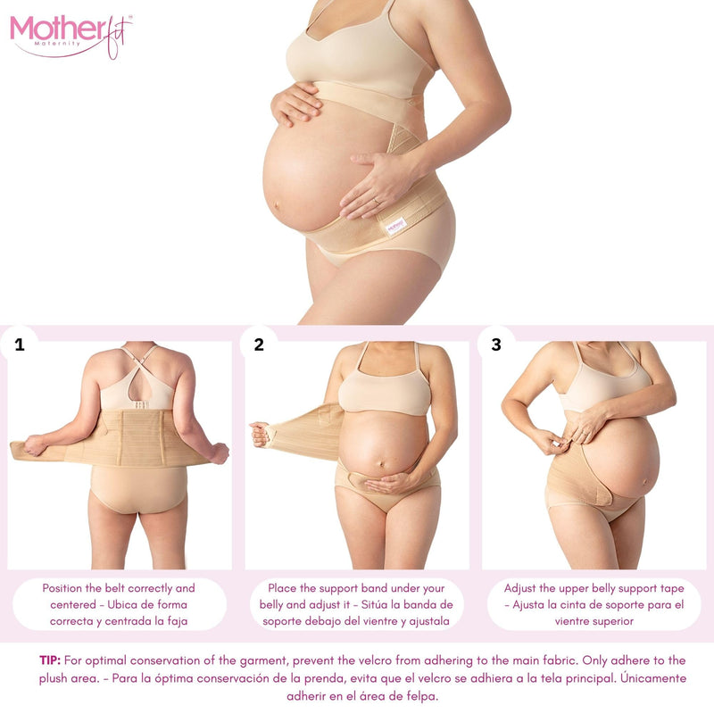 Pregnancy Girdle - Belly Bands for Pregnant Women Breathable Pregnancy Belly Support Band Adjustable Maternity Belt Nude Medium