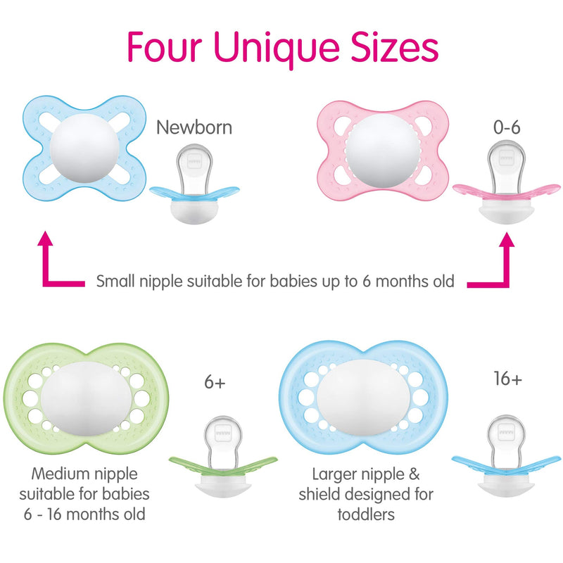 MAM Original Baby Pacifier, Nipple Shape Helps Promote Healthy Oral Development, Sterilizer Case,16+ Months, My Little Farm/Girl, 2 Count (Pack of 1) Pink Blush / Opaque 2 Count (Pack of 1) 2-Pack