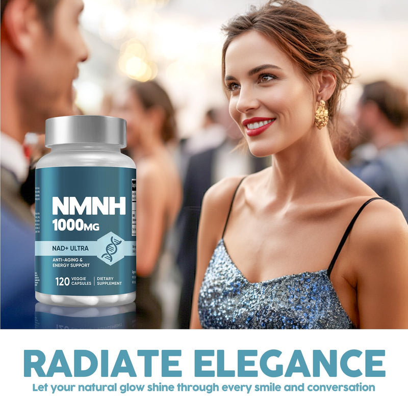 NMNH Capsules, Ultra Strength NMNH Supplement for Healthy Cellular, Aging, Energy & Healthy Aging, Non-GMO, Gluten-Free, 120 Count (Pack of 1) 120 count (Pack of 1)