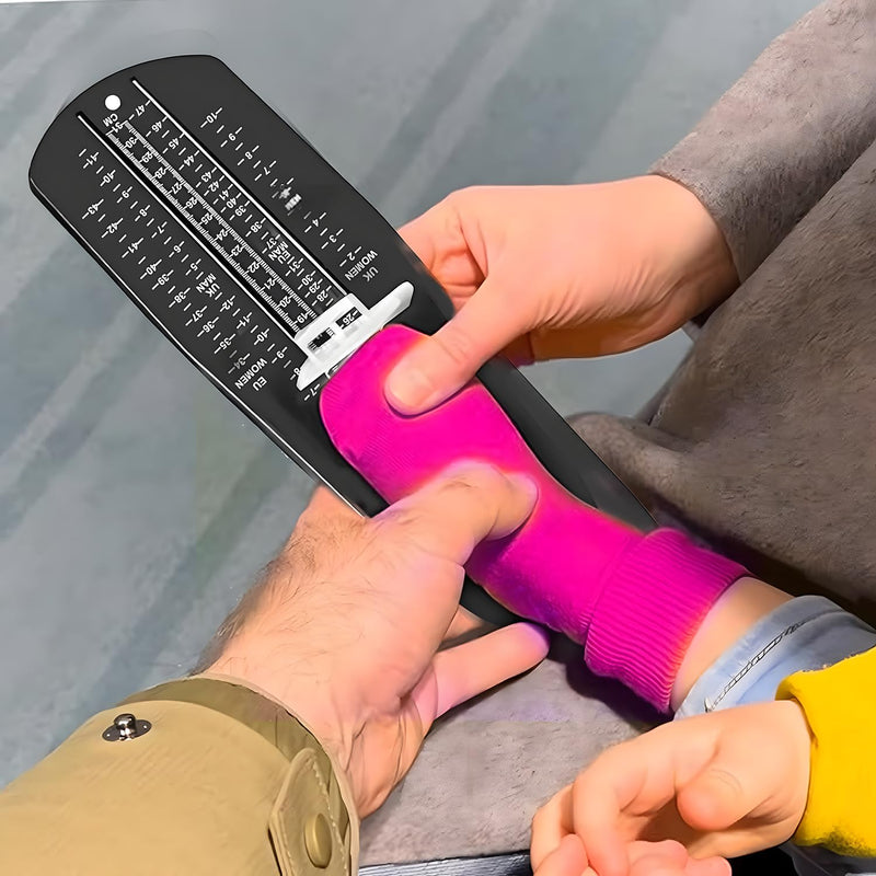 [Australia] - XOKL Children's Foot Measurer, Adult Foot Measurement, Baby Foot Measurement, Children's Shoe Measurement, Shoe Size Measurement, Shoe Try-On Devices, Family Foot Measurement Device for Children, Adults, UK and EU Size (Black) Black 