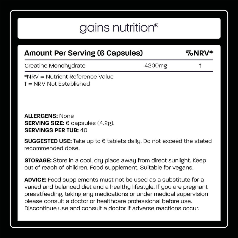 GN Creatine Capsules | 480 Creatine Monohydrate Capsules for Men & Women | High Strength 4200mg Creatine-Monohydrate Per Serving | Non-GMO, Gluten & Filler Free 480 count (Pack of 1)