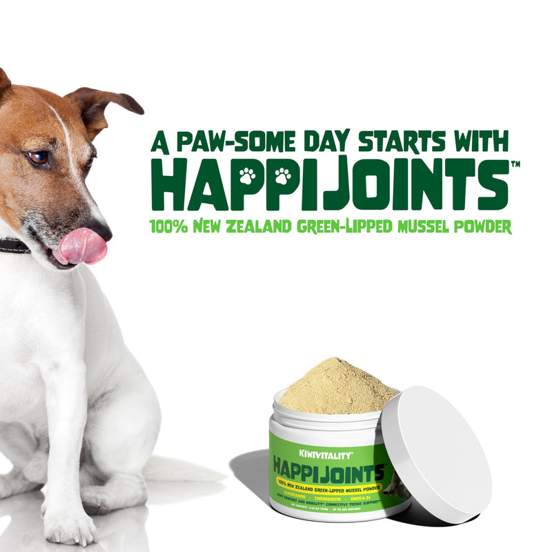Green Lipped Mussel Powder for Dogs & Cats - Premium Hip & Joint Support for Joints, Tendons, Ligaments (100 Grams, Up to 300 Servings) - PawsPlanet Australia