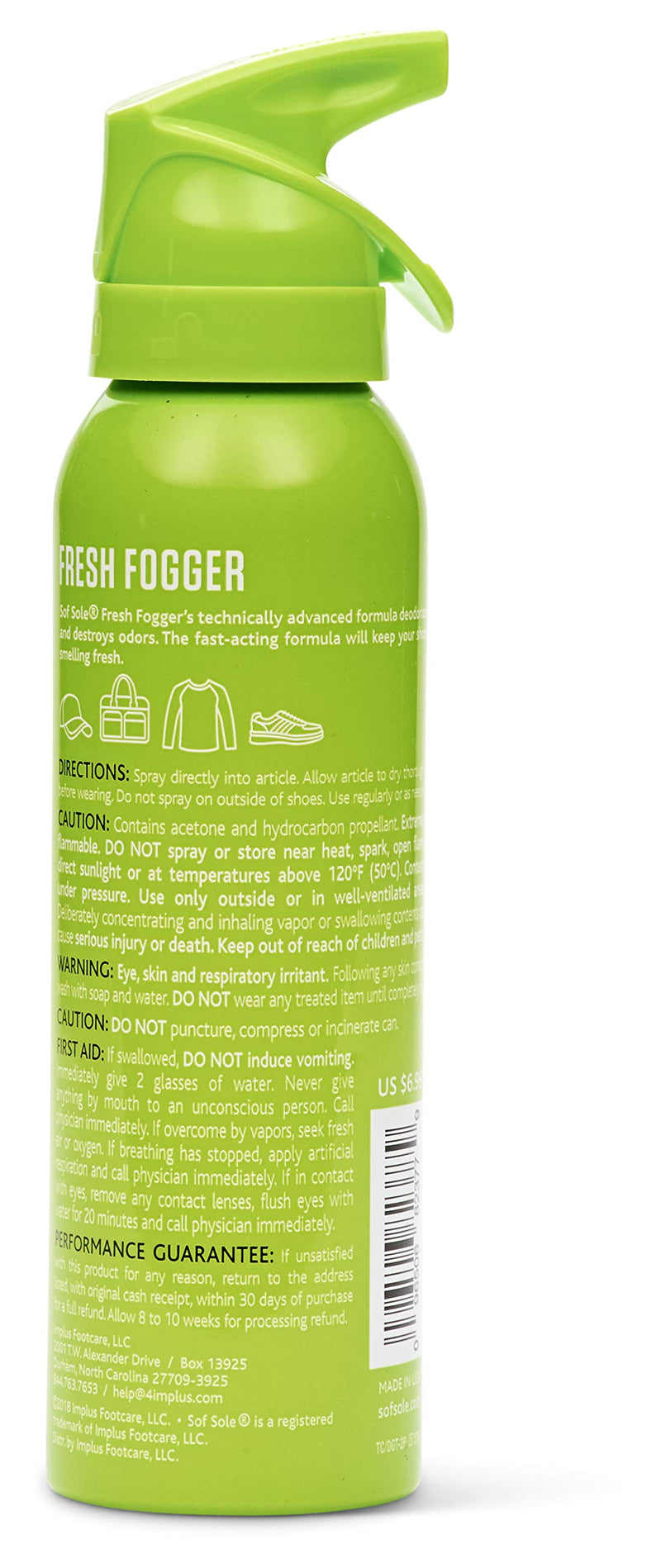 [Australia] - Sof Sole Fresh Fogger Shoe, Gym Bag, and Locker Deodorizer Spray 1-pack 