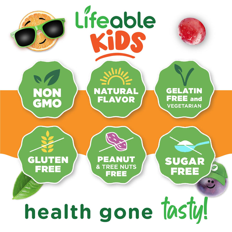 Lifeable Sugar Free Kids Vitamin B12 Gummies | 1000 mcg | Great Tasting B12 Vitamins for Kids | Energy, Mood, and Metabolism Support | B 12 Vitamin Gummies for Boys and Girls | 90 Gummies