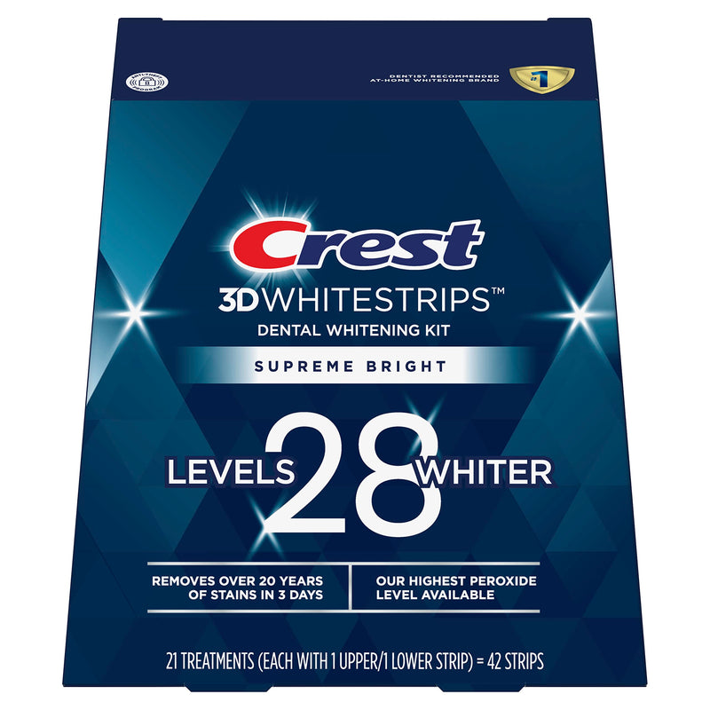 [Australia] - Crest 3D Whitestrips, Supreme Flexfit, Teeth Whitening Strip Kit, 42 Strips (21 Count Pack) 