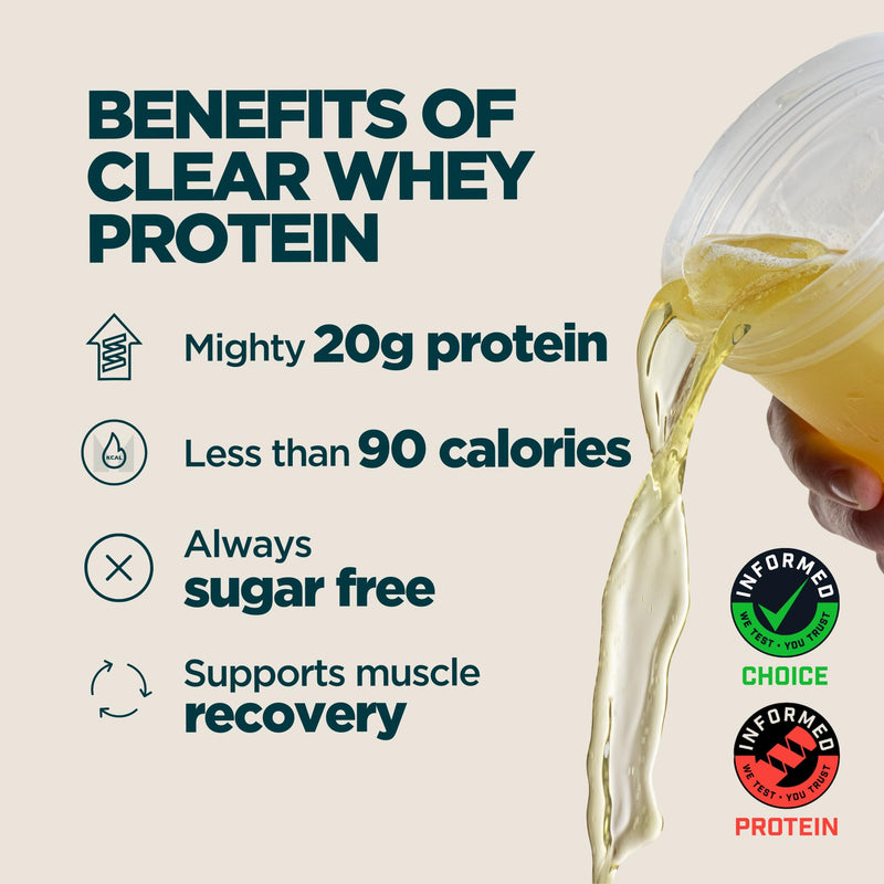 [Australia] - Myprotein Clear Whey Isolate Protein Powder, 1.1 Lb (20 Servings) Peach Mango, 20g Protein per Serving, Naturally Flavored Drink Mix, Daily Protein Intake for Superior Performance 1.1 Pound (Pack of 1) 