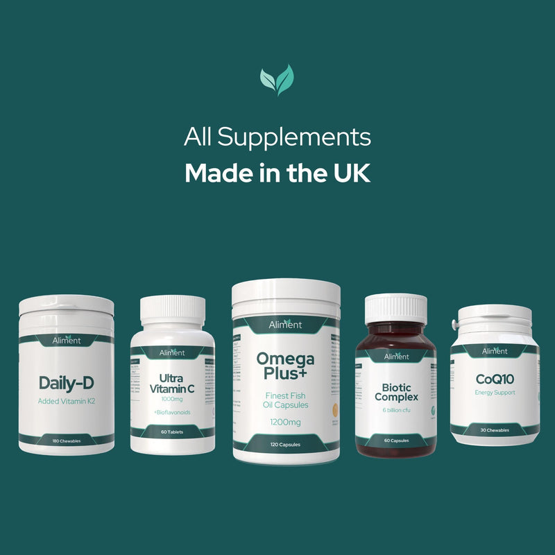 Aliment Daily-D Vitamin D3 1000IU + K2 Chewable Tablets - Blackcurrant Flavour - Immune, Bone & Muscle Support - Easy Daily Vitamin D Supplement - 180 Chewables 180 count (Pack of 1)