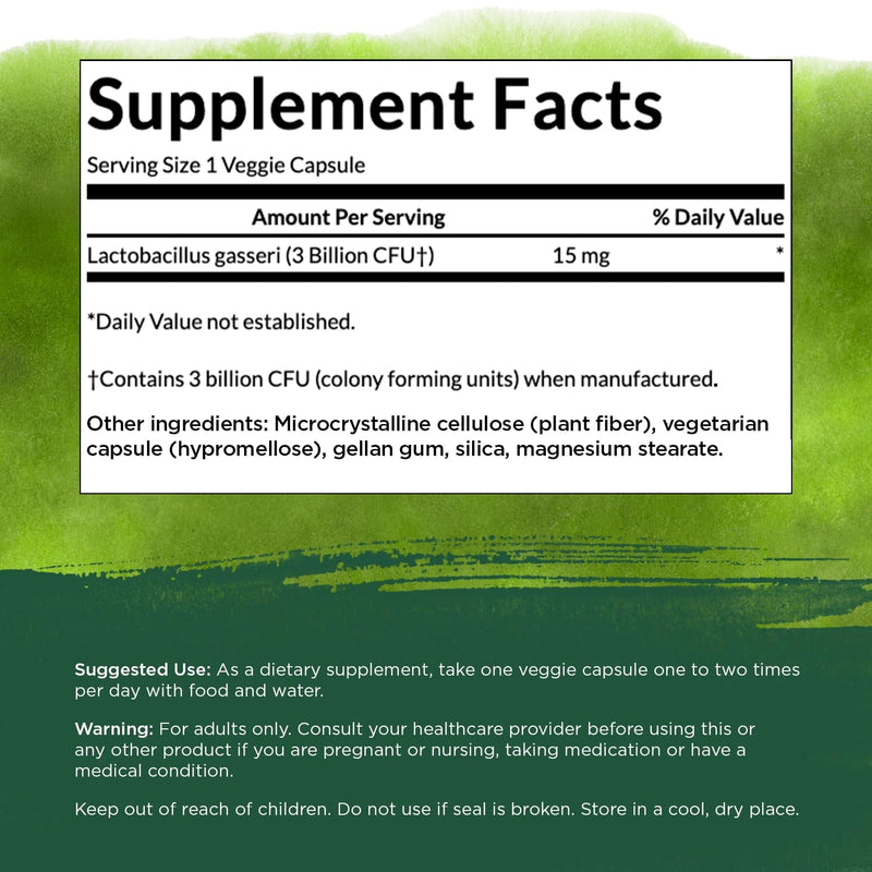 [Australia] - Swanson Lactobacillus Gasseri - Probiotic Supplement Supporting Digestive Health with 3 Billion CFU - Design-Release Satiety & Fat Metabolism Support - (60 Veggie Capsules) 1 