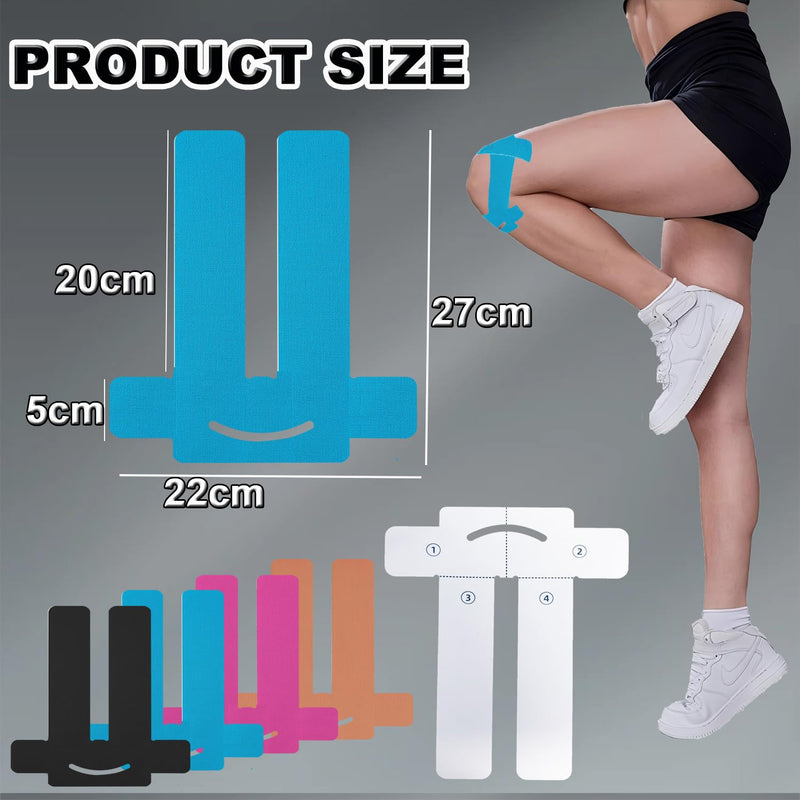 Kinesiology Tape for Knees, 16 Count,Original Cotton Breathable, Latex Free Elastic Kinesiology Athletic Tape for Knee Support and Muscle Pain Relief-(16PCS-Pink) 16pcs-pink
