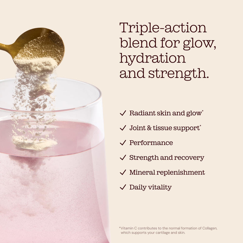 CreaGlow™ Naticol Marine Collagen + Creatine Monohydrate + Electrolytes Powder | Glow & Strength All in 1 with Magnesium, Vitamin C, Biotin & Hyaluronic Acid | Raspberry Flavoured | Free Soul 360g